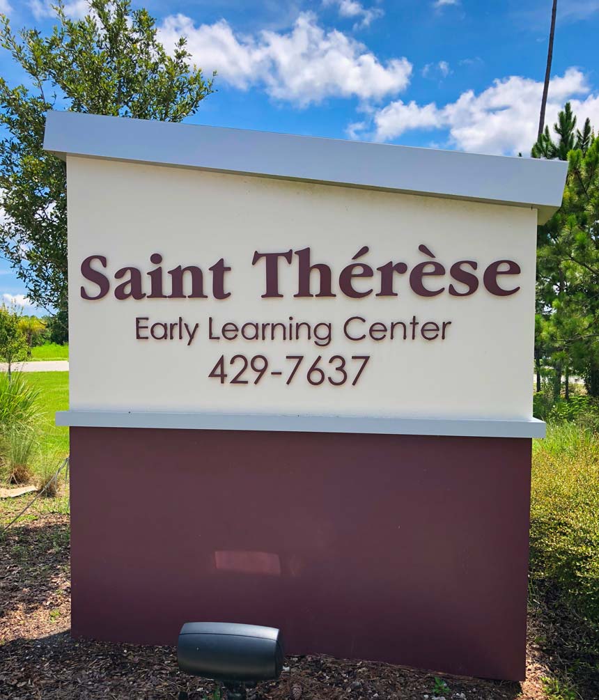 St. Thérèse of the Child Jesus Early Learning Center Sign