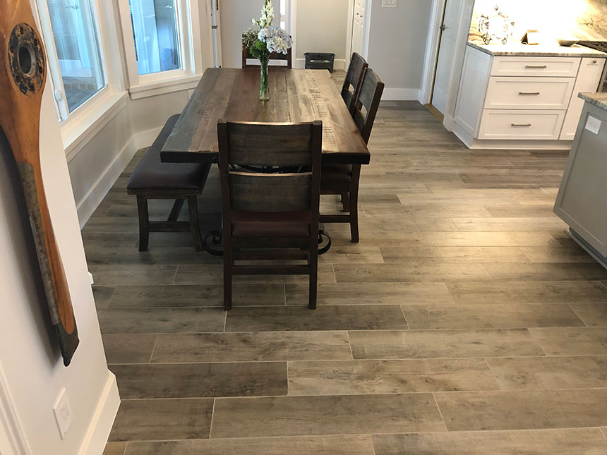 Residential remodel - dining area floors: Pace Island