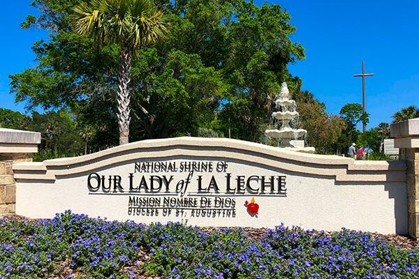 National Shrine of Our Lady of Le Leche main sign
